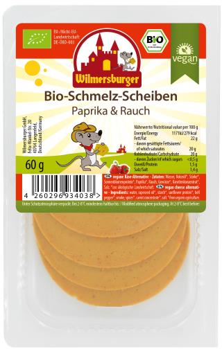 Bio-Schmelz-Scheiben Paprika & Rauch; 60 g