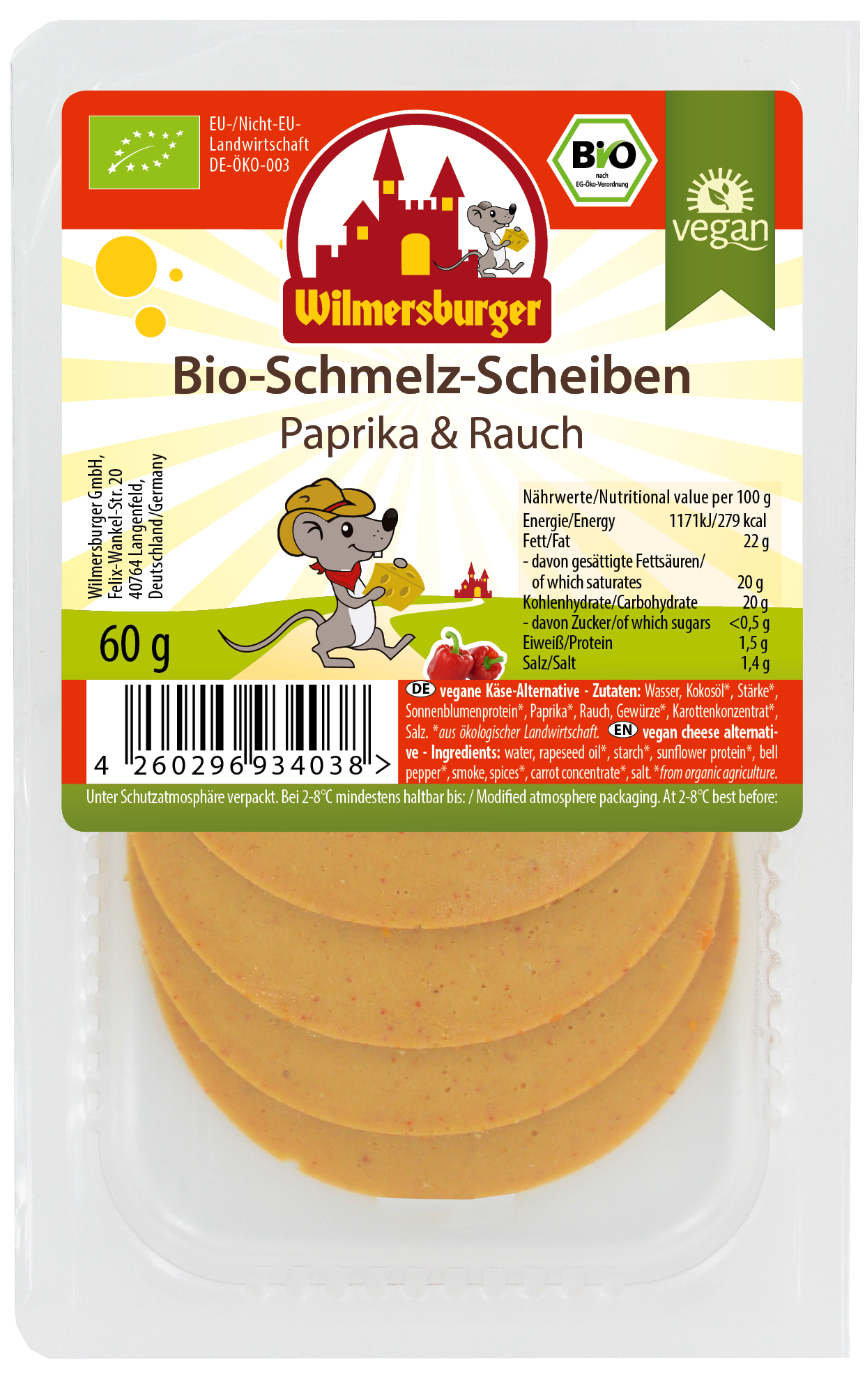 Bio-Schmelz-Scheiben Paprika & Rauch