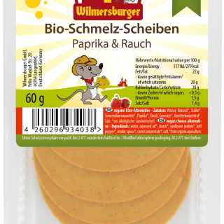 Wilmersburger vegane Käse-Alternative Bio-Schmelz-Scheiben Paprika & Rauch